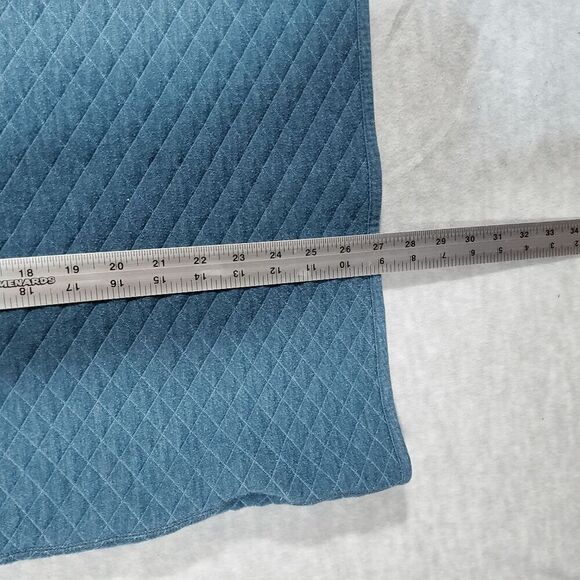 Eddie Bauer Sweater Mens 2XL Blue Quilted Fortify Single Pocket 1/4 Zip Pullover - Picture 4 of 9